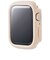 エレコム　アップルウォッチ カバー Apple Watch SE 第3 / 2世代 ［ 44mm ］ ケース 強化ガラス 10H 耐衝撃フレーム 指紋防止 飛散防止 TOUGH SLIM LITE ベージュ AW25DFCTSLBE