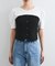 【新色追加】【美easy】釦ビスチェTシャツドッキングプルオーバー【接触冷感/洗える】