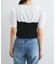 【新色追加】【美easy】釦ビスチェTシャツドッキングプルオーバー【接触冷感/洗える】