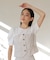 【新色追加】【美easy】釦ビスチェTシャツドッキングプルオーバー【接触冷感/洗える】
