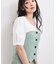 【新色追加】【美easy】釦ビスチェTシャツドッキングプルオーバー【接触冷感/洗える】