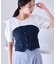 【新色追加】【美easy】釦ビスチェTシャツドッキングプルオーバー【接触冷感/洗える】