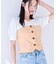 【新色追加】【美easy】釦ビスチェTシャツドッキングプルオーバー【接触冷感/洗える】