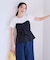 【新色追加】【美easy】ねじりリボンTシャツドッキングプルオーバー【接触冷感/洗える】