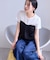 【新色追加】【美easy】ねじりリボンTシャツドッキングプルオーバー【接触冷感/洗える】