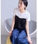 【新色追加】【美easy】ねじりリボンTシャツドッキングプルオーバー【接触冷感/洗える】