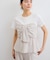 【新色追加】【美easy】ねじりリボンTシャツドッキングプルオーバー【接触冷感/洗える】