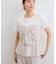 【新色追加】【美easy】ねじりリボンTシャツドッキングプルオーバー【接触冷感/洗える】