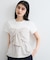 【新色追加】【美easy】ねじりリボンTシャツドッキングプルオーバー【接触冷感/洗える】