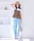 【新色追加】【美easy】ねじりリボンTシャツドッキングプルオーバー【接触冷感/洗える】