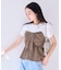 【新色追加】【美easy】ねじりリボンTシャツドッキングプルオーバー【接触冷感/洗える】