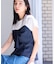【新色追加】【美easy】ねじりリボンTシャツドッキングプルオーバー【接触冷感/洗える】
