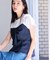 【新色追加】【美easy】ねじりリボンTシャツドッキングプルオーバー【接触冷感/洗える】