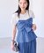【新色追加】【美easy】ねじりリボンTシャツドッキングプルオーバー【接触冷感/洗える】