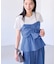 【新色追加】【美easy】ねじりリボンTシャツドッキングプルオーバー【接触冷感/洗える】