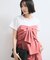 【新色追加】【美easy】ねじりリボンTシャツドッキングプルオーバー【接触冷感/洗える】