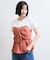 【新色追加】【美easy】ねじりリボンTシャツドッキングプルオーバー【接触冷感/洗える】