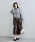 チンツ加工ギャザーロングスカート