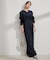 【VIS DRESS】ピンストライプレースオールインワン【洗える】