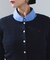 【POLO BCS】VIS別注ミニケーブルノーカラーニットカーディガン