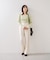 配色ダブルスリーブリブニット