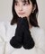 スマホタッチ刺繍付きムートングローブ