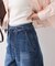 ベルト付きワイドシルエットデニムパンツ