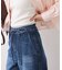 ベルト付きワイドシルエットデニムパンツ