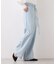 ベルト付きワイドシルエットデニムパンツ