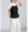 【WEB限定】美easyリネンライクシャーリングビスチェドッキングトップス/イージーケア・接触冷感