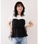 【WEB限定】美easyリネンライクシャーリングビスチェドッキングトップス/イージーケア・接触冷感