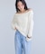 【WEB限定】レース長袖ドレープカットソー
