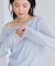 【WEB限定】レース長袖ドレープカットソー