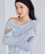 【WEB限定】レース長袖ドレープカットソー