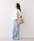 ドット＆無地テレコリブハーフスリーブドレーププルオーバー