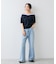 フリルドッキングVネックニット半袖プルオーバー/イージーケア