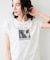 フォト＆ロゴプリントフレンチスリーブTシャツ/接触冷感