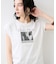フォト＆ロゴプリントフレンチスリーブTシャツ/接触冷感