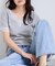 レーストリムVネックTシャツ/汗ジミ加工