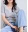 レーストリムVネックTシャツ/汗ジミ加工