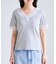 レーストリムVネックTシャツ/汗ジミ加工
