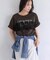 レースレイヤードロゴ半袖Tシャツ