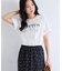 レースレイヤードロゴ半袖Tシャツ