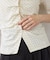 【WEB限定】ドット＆無地フロントシャーリング5分袖トップス