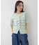 【WEB限定】ドット＆無地フロントシャーリング5分袖トップス