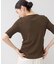 【WEB限定】ドット＆無地フロントシャーリング5分袖トップス