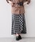 チェックイレヘムロングスカート