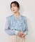 配色メローフリルトップス