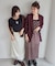 【MARY QUANT×VIS】チェックベロアドレープキャミワンピース