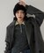 【WEB限定】シアーモヘア配色ポロ襟ニット